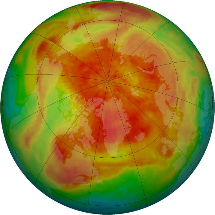 Arctic ozone map for 27 March 2001